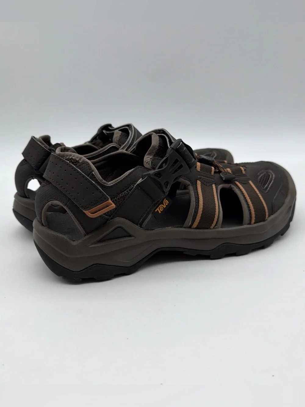 Teva Men's 10 Omnium 2 Water Sandals Brown Closed Toe Hiking Outdoor